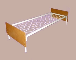 Кровать на пружине, спинки ЛДСП, 1900х900